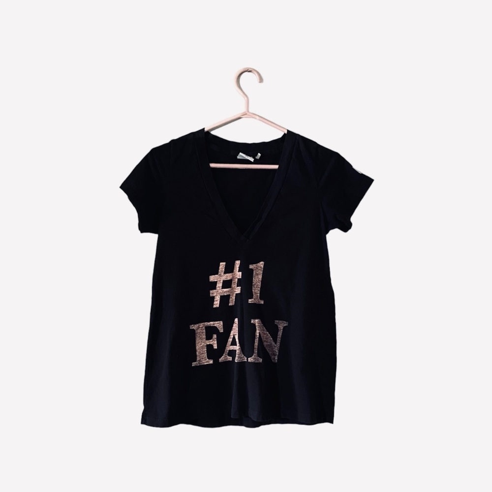 Rebel Yell #1 Fan V Neck Flowy T Shirt- Size XS